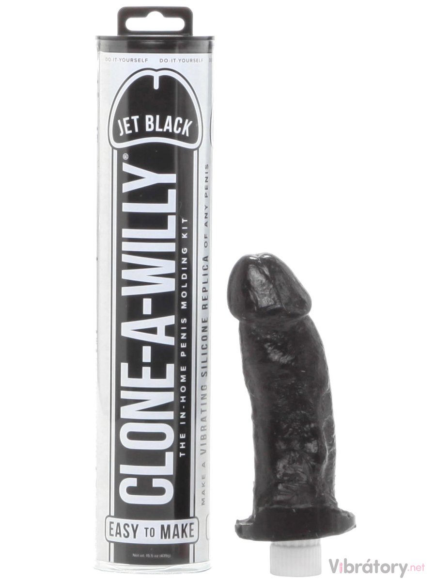 Odlitek penisu Clone-A-Willy Jet Black - vibrátor