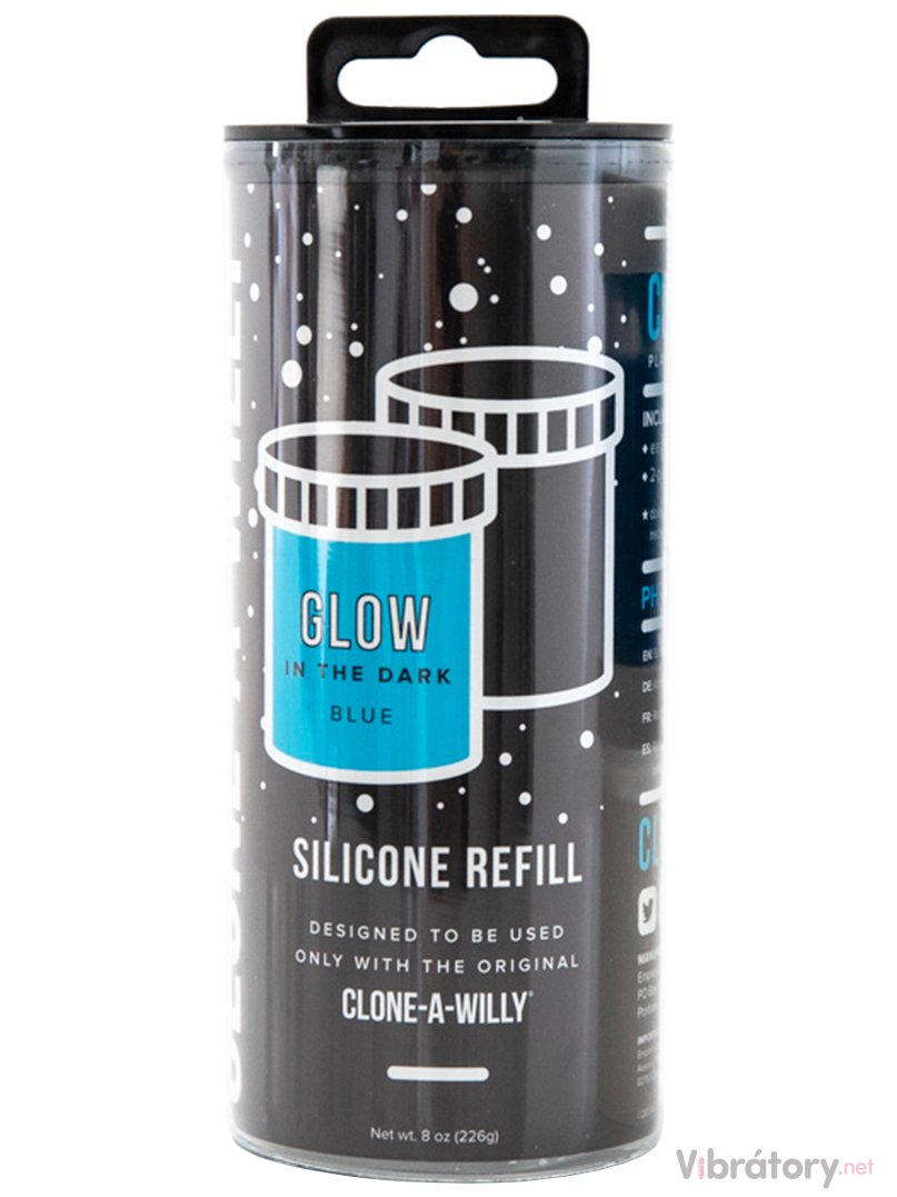 Náhradní silikon pro Clone-A-Willy, modrý (svítící ve tmě)