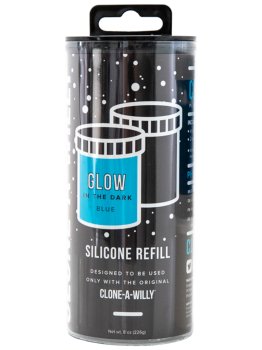 Náhradní silikon pro Clone-A-Willy, modrý (svítící ve tmě) – Odlitky penisu