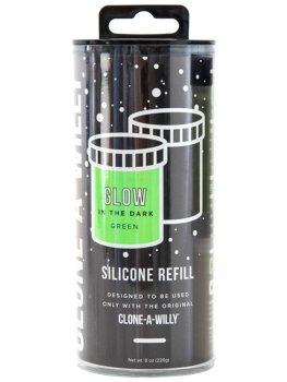 Náhradní silikon pro Clone-A-Willy, zelený (svítící ve tmě) – Odlitky penisu