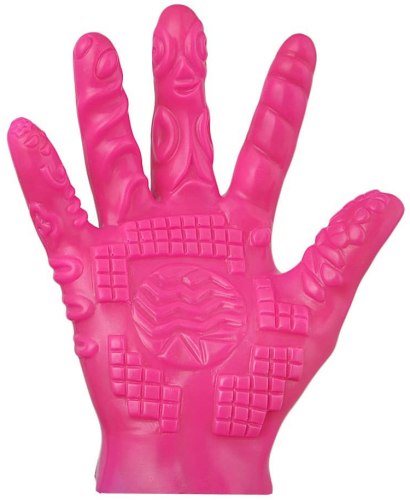 Masturbační rukavice se stimulačními výstupky - růžová