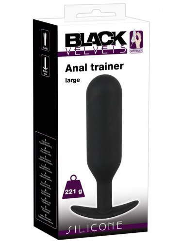 Rovný anální kolík Black Velvets Anal Trainer large (velký)