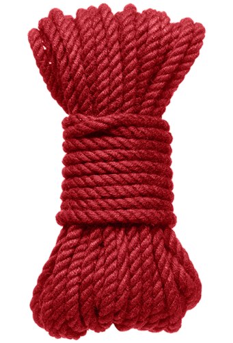 Konopné lano na bondage Hogtied Bind & Tie 30 ft, 9 m (červené)