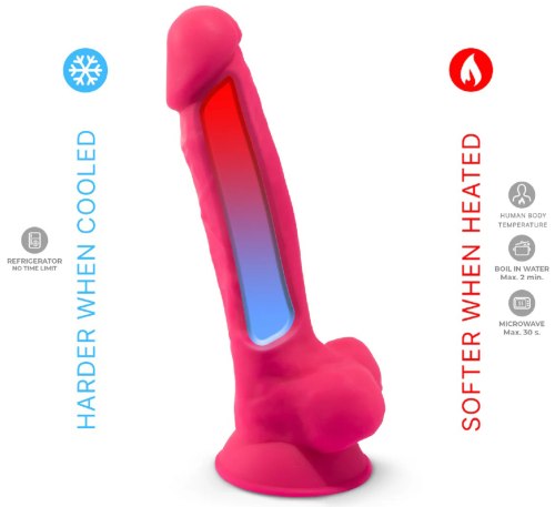 Realistické dildo z paměťového silikonu SILEXD 7" Model 1, růžové