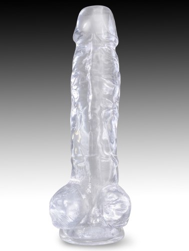 Dildo s varlaty a přísavkou King Cock Clear 8" (22,2 cm)