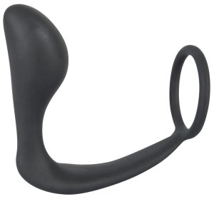 Stimulátor prostaty s kroužkem na penis Black Velvets – Anální háky, anal locky