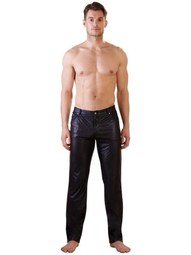 Pánské kalhoty a legíny: Lesklé pánské kalhoty s kapsami NEK