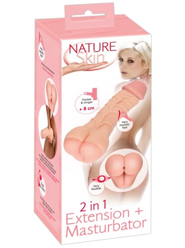 Návlek na penis/masturbátor Nature Skin