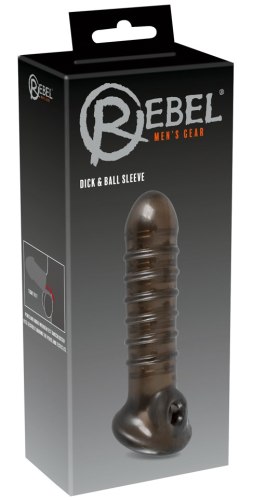 Stimulační návlek na penis a varlata Rebel Dick & Ball Sleeve