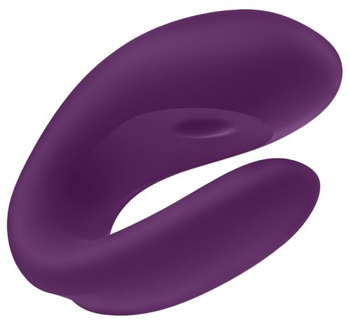 Párový vibrátor Satisfyer Double Joy, fialový – ovládaný mobilem