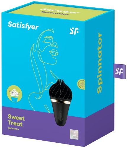 Rotační stimulátor klitorisu Satisfyer Sweet Treat, černý