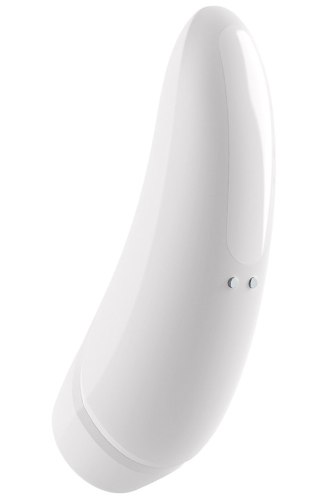Nabíjecí stimulátor klitorisu Satisfyer Curvy 1+, bílý – ovládaný mobilem