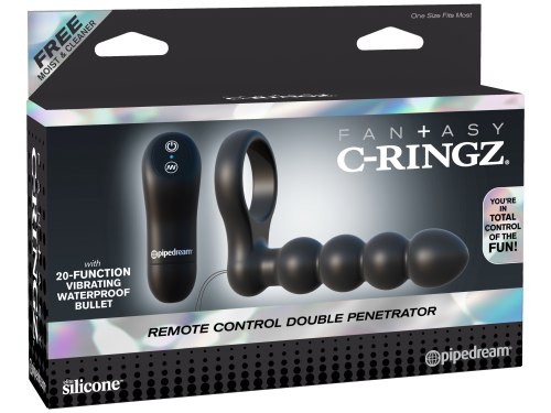 Vibrační připínák pro muže na dálkové ovládání Fantasy C-Ringz
