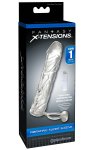 Transparentní vibrační návlek na penis Fantasy X-tensions - prodlouží o 2,5 cm