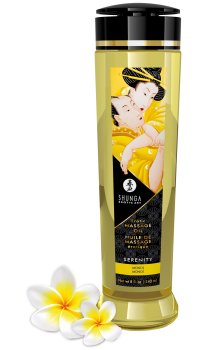 Masážní olej Shunga SERENITY Monoi – Erotické masážní oleje a emulze