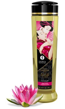 Masážní olej Shunga AMOUR Sweet Lotus – Erotické masážní oleje a emulze