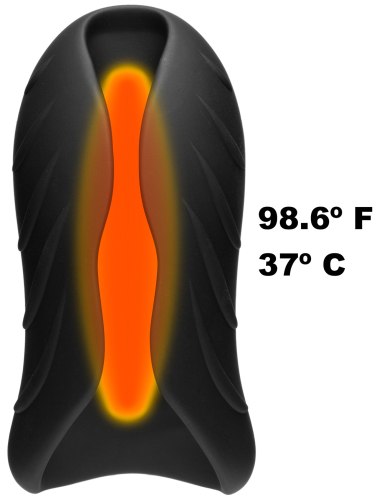 Hřejivý a vibrační masturbátor OptiMALE Warming Stroker