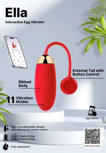 Nabíjecí bezdrátové vibrační vajíčko Svakom Ella - ovládané mobilem