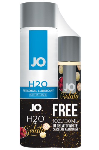 Vodní lubrikační gel System JO H2O Original + lubrikační gel Gelato Malinové lanýže