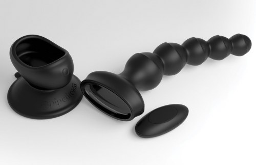 Vibrační anální kuličky s přísavkou a ovladačem 3S Wall Banger Beads