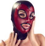 Červeno-černá maska na hlavu Bad Kitty