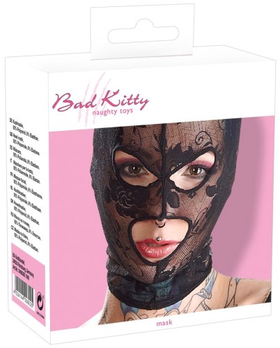 Krajková maska na hlavu Bad Kitty
