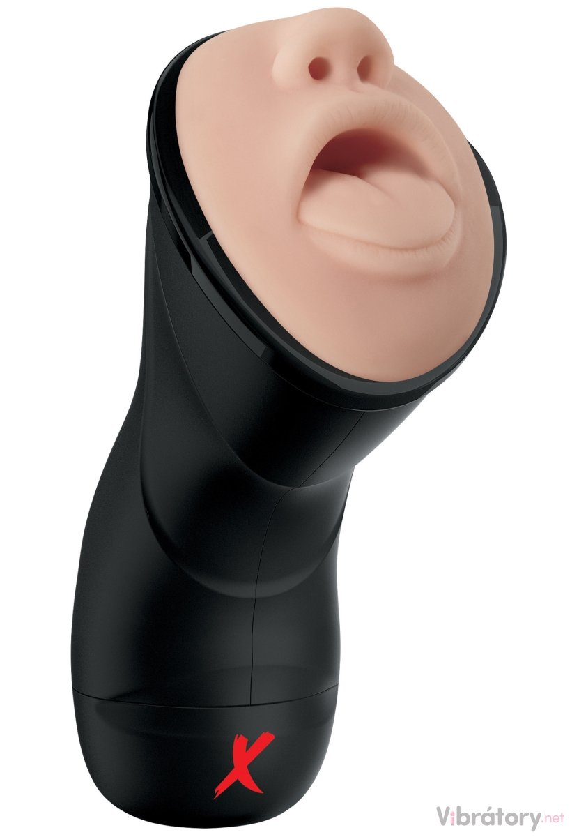 Vibrační ústa PDX Elite Deep Throat Vibrating Stroker