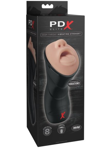 Vibrační ústa Deep Throat Vibrating Stroker