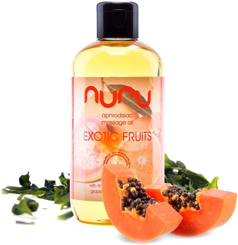 Afrodiziakální masážní olej Nuru Exotic Fruits