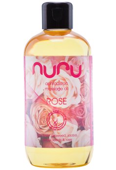 Afrodiziakální masážní olej Nuru Rose – Erotické masážní oleje a emulze