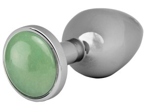 Kovový anální kolík s jadeitem Jade Butt Plug – Anální šperky