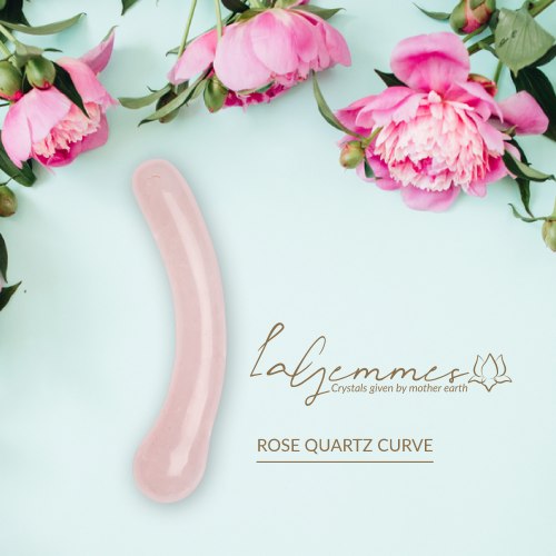 Oboustranné dildo z růženínu Rose Quartz Curve