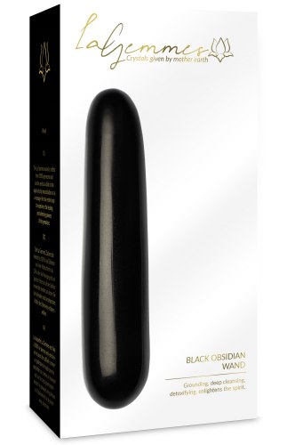Oboustranné dildo z obsidiánu Black Obsidian Wand