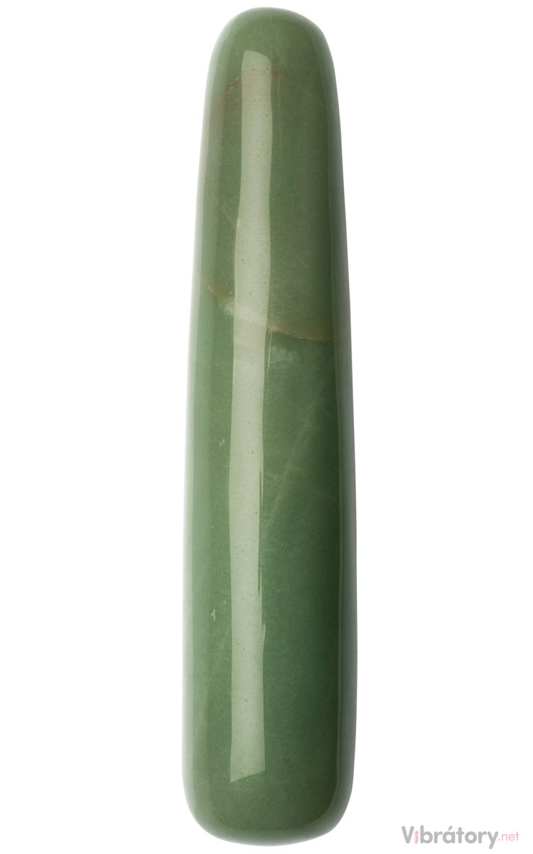 Oboustranné dildo z jadeitu La Gemmes Jade Wand