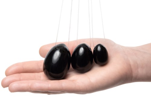 Yoni vajíčko z obsidiánu Black Obsidian Egg (M), střední