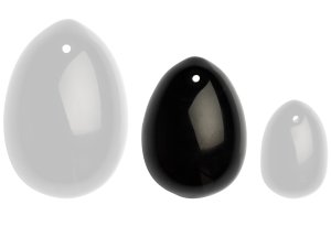 Yoni vajíčko z obsidiánu Black Obsidian Egg (M), střední – Yoni vajíčka