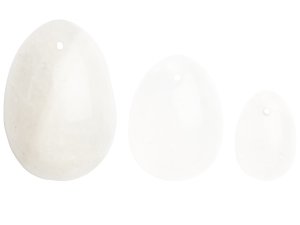 Yoni vajíčko z křišťálu Clear Quartz Egg (L), velké – Yoni vajíčka