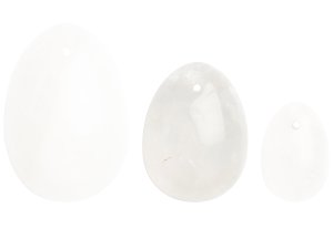 Yoni vajíčko z křišťálu Clear Quartz Egg (M), střední – Yoni vajíčka