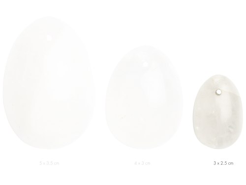 Yoni vajíčko z křišťálu Clear Quartz Egg (S), malé