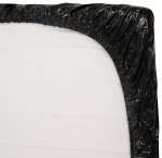 Lakované napínací prostěradlo s gumou (160 x 200 cm), černé