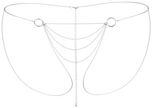 Ozdobné řetízky ve stylu kalhotek Magnifique, stříbrné – Řetízky na tělo