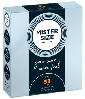 Kondomy MISTER SIZE 53 mm, 3 ks – Klasické kondomy