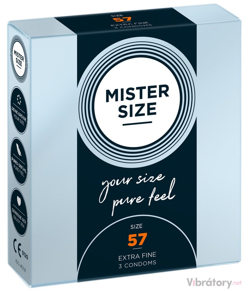 Levně Kondomy MISTER SIZE 57 mm, 3 ks