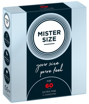 Kondomy MISTER SIZE 60 mm, 3 ks – Klasické kondomy