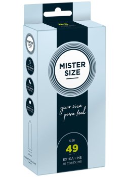 Kondomy MISTER SIZE 49 mm, 10 ks – Akční a výhodné balíčky kondomů