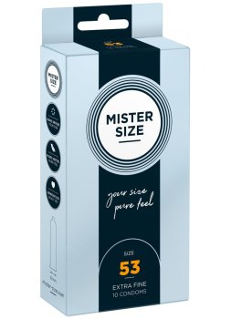 Kondomy MISTER SIZE 53 mm, 10 ks – Akční a výhodné balíčky kondomů