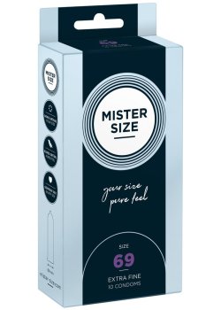 Kondomy MISTER SIZE 69 mm, 10 ks – Akční a výhodné balíčky kondomů