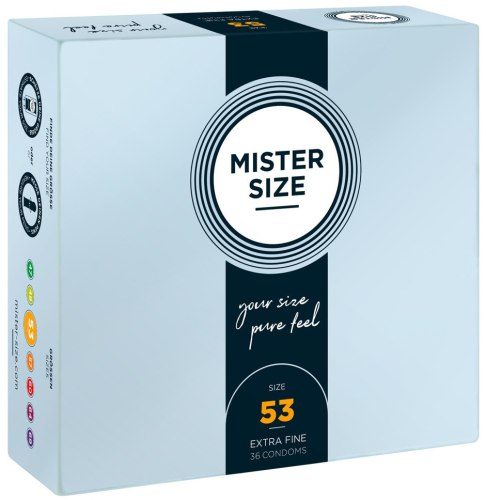 Akční a výhodné balíčky kondomů: Kondomy MISTER SIZE 53 mm, 36 ks