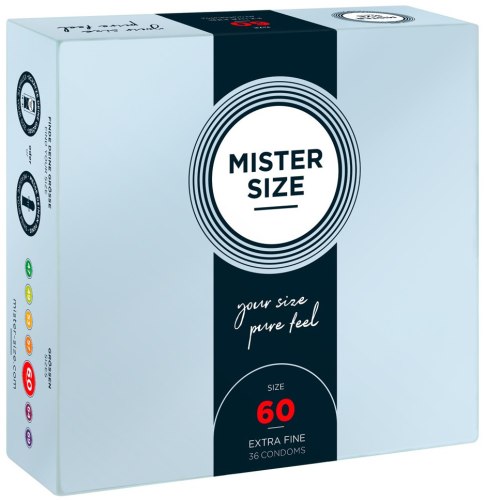 Akční a výhodné balíčky kondomů: Kondomy MISTER SIZE 60 mm, 36 ks