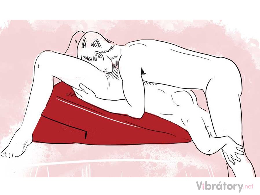 Liberator kiss lip shaped wedge sex position pillow red velvish